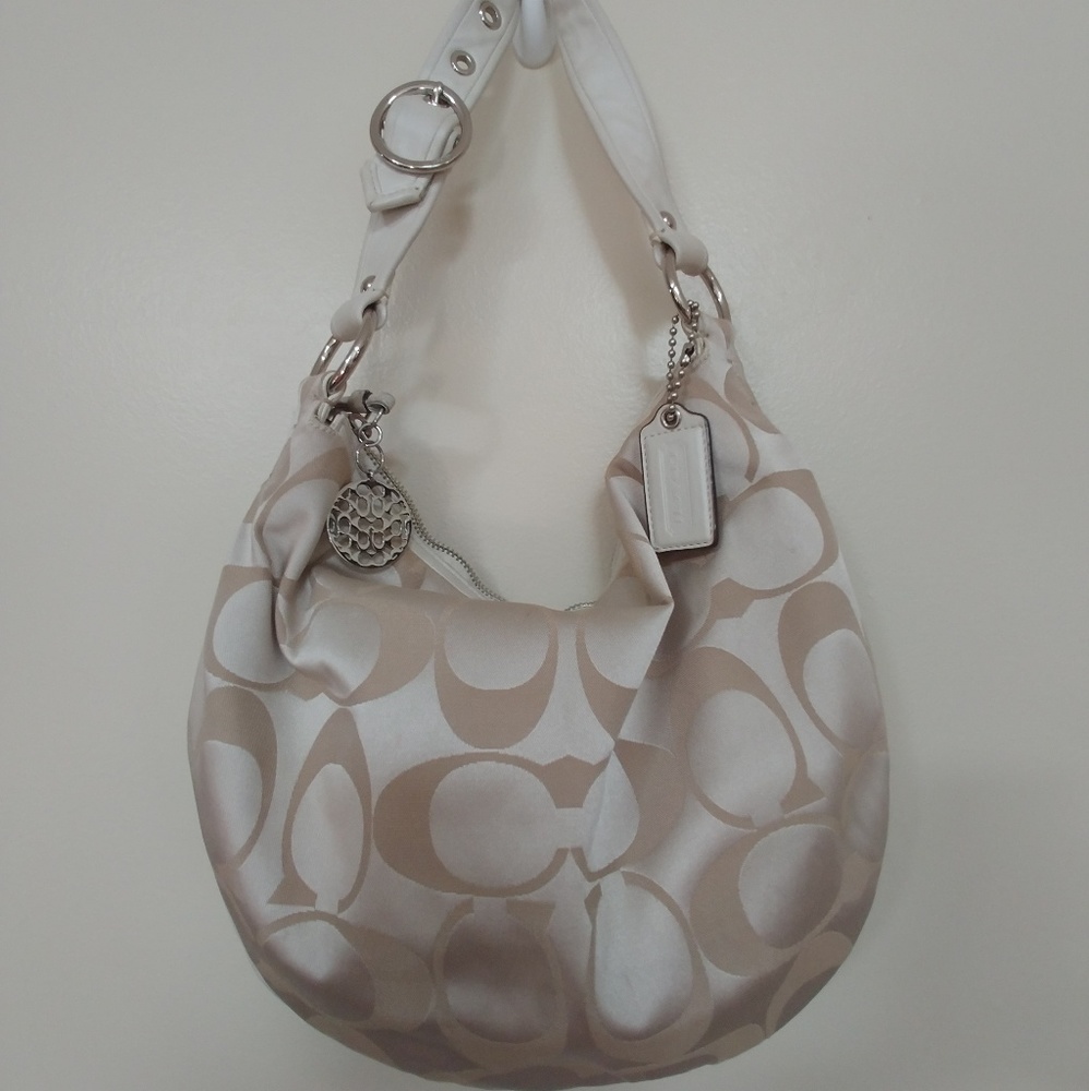 Coach leather/fabric Signature Purse - Picture 3 of 5